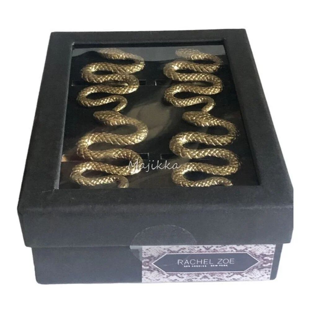 Halloween Rachel Zoe Snake Napkin Rings Set Of 4 Dining Table Setting 3x2